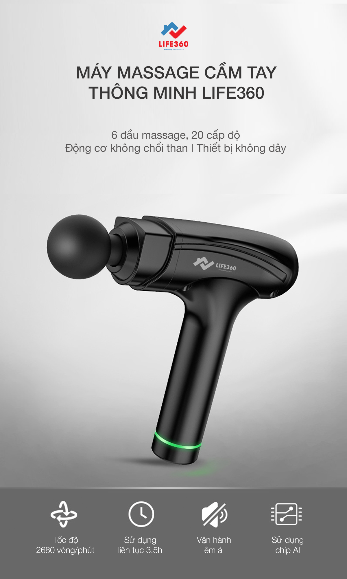 bảo quản máy massage cầm tay thông minh Life360