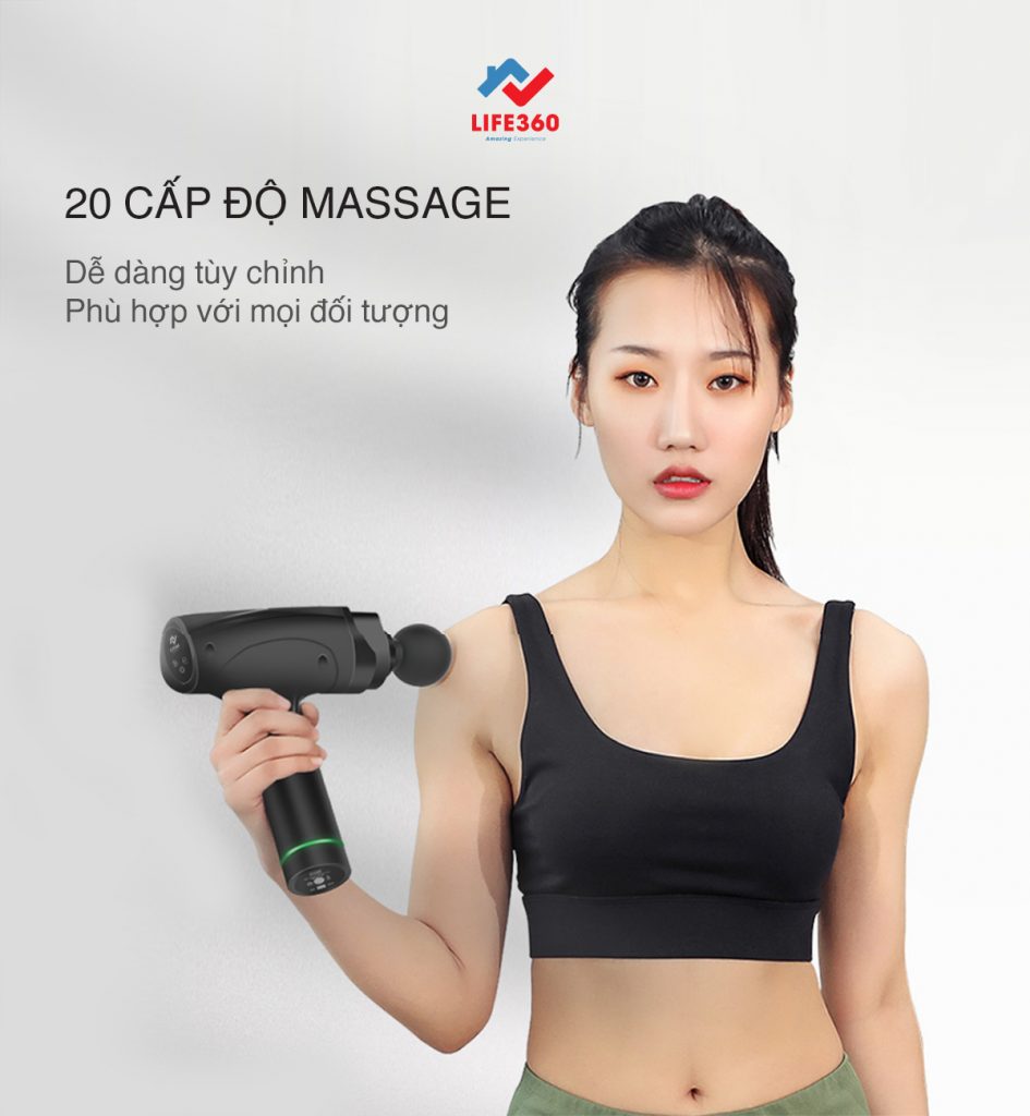 cấp độ máy massage cầm tay thông minh Life360 MS-AL21